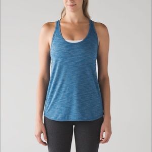 Lululemon essential tank heathered jet set blue